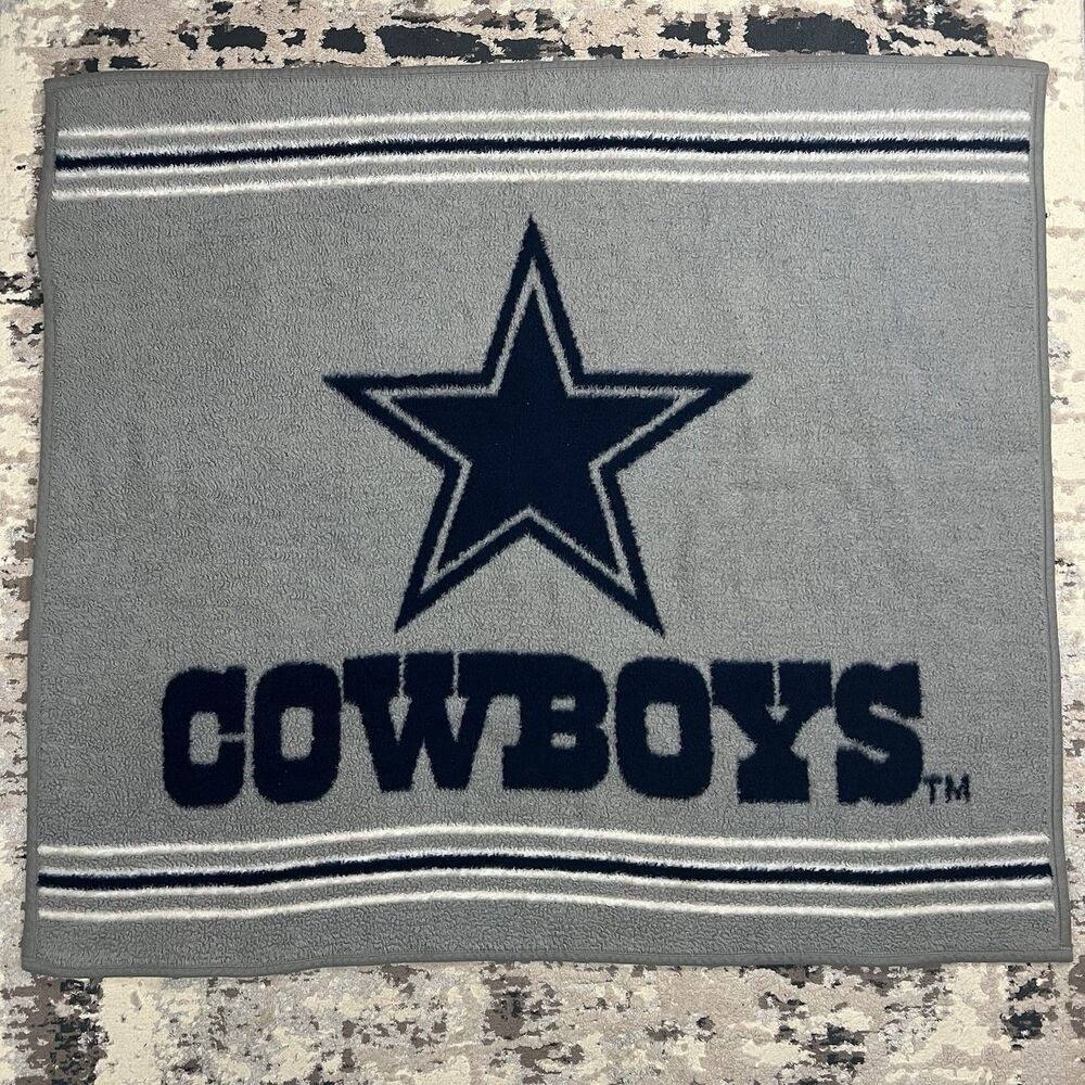 Biederlack Blanket Dallas Cowboys 53" x 47" Blue Gray Stadium Throw Football NFL